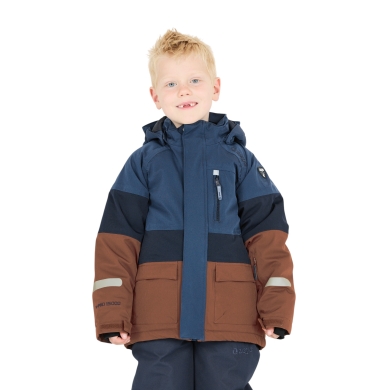 Zigzag Winter-Skijacke Taylora W-PRO 15.000 (4-Wege-Stretch, wasserdicht, winddicht) Insignia blau/braun Kinder